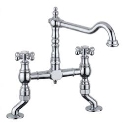 Nostalgická kuchynská batéria nerezová oceľ V1979RVSST