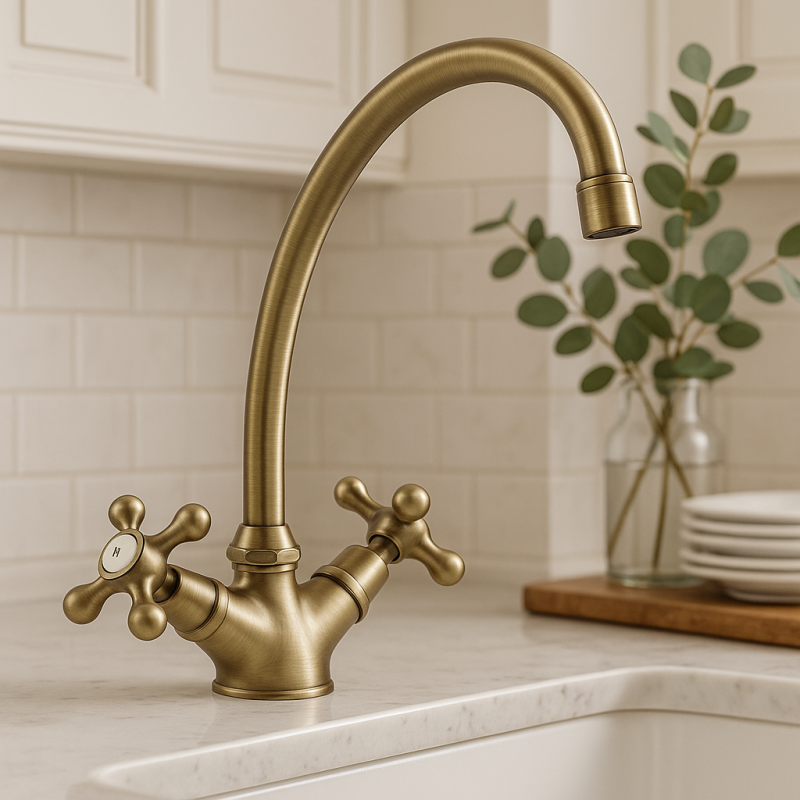 Nostalgická kuchynská batéria V1900 Bronz