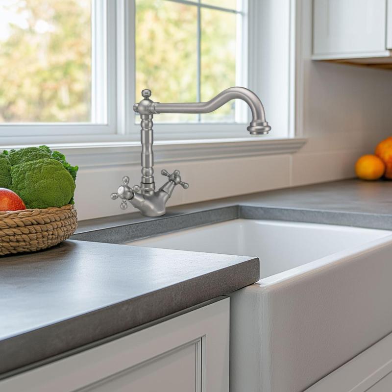 PB Nostalgická kuchynská batéria V1910 Nerezová oceľ