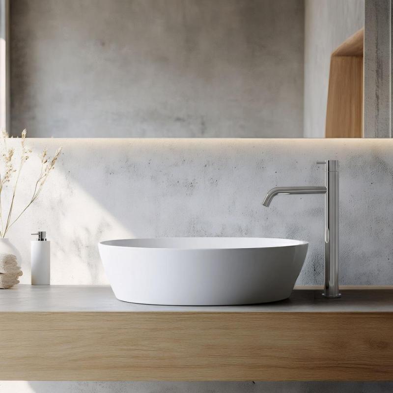 Waterevolution Flow umývadlová batéria s vysokým výtokom pre umývadlá vrátane click plug chróm T11501