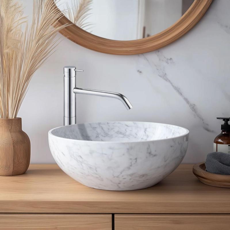 Waterevolution Flow umývadlová batéria s vysokým výtokom pre umývadlá vrátane click plug chróm T11501