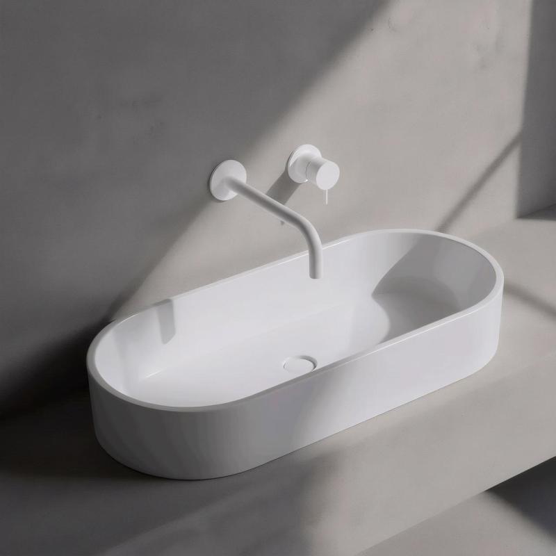 Vodovodná batéria Waterrevolution Flow, matná biela, s výtokom 25 cm T116BBR-25