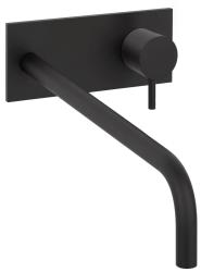 Waterevolution Flow vstavaná umývadlová batéria s krycou doskou matná čierna s výpusťou 25 cm T1161BPR-25