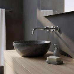 Waterevolution Flow 3-otvorová vstavaná batéria k umývadlu, chrómová, s výtokom 25 cm T1163F01-25