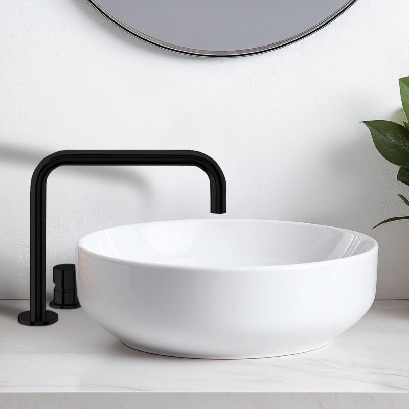 Waterevolution Flow 2-otvorová umývadlová batéria matná čierna T112HPR