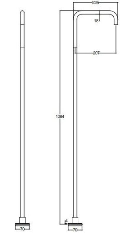 Waterevolution Flow Samostatná batéria umývadla Výtok Matná biela T1.676.BR