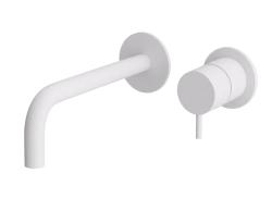 Waterevolution Flow vstavaná batéria k umývadlu matná biela s výtokom 15 cm T116BBR-15