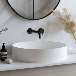 Waterevolution Flow vstavaná batéria k umývadlu matná čierna s výtokom 15 cm T116BPR-15