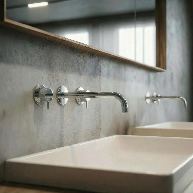 Waterevolution Flow 3-otvorová vstavaná batéria k umývadlu, chrómová, s výtokom 21 cm T1163F01-21