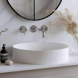 Waterevolution Flow 3-otvorová vstavaná batéria k umývadlu, chrómová, s výtokom 15 cm T1163F01-15