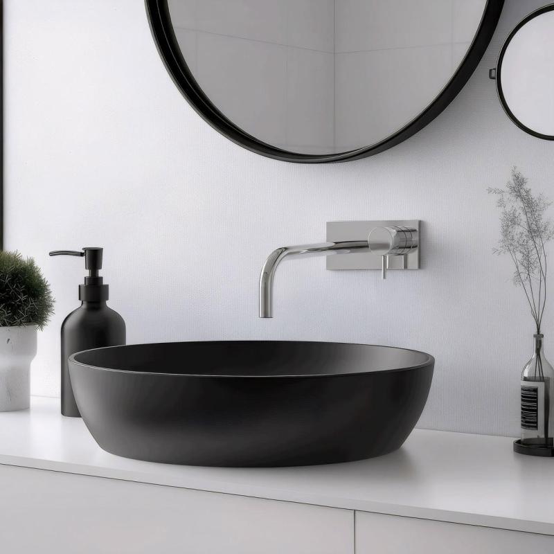 Waterevolution Flow vstavaná umývadlová batéria s krycou doskou chróm s výtokom 15 cm T1161B01-15