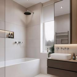 Waterevolution Flow vstavaný sprchový termostat s okrúhlou rozetou, chróm T142TB01