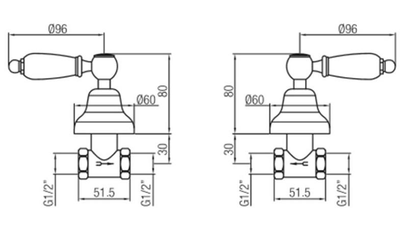 PB klasická batéria vstavaná sprchová sada s bielymi rukoväťami RVS 1208854582