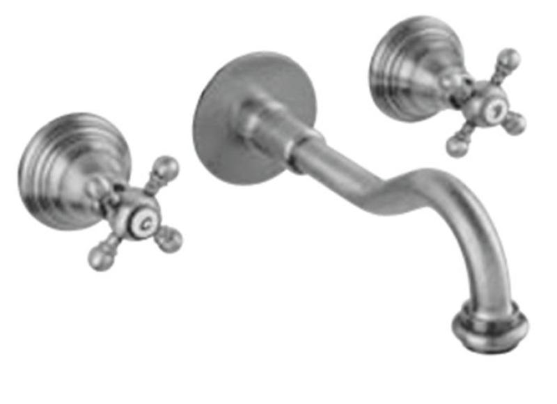 PB klasická vstavaná nástenná batéria s hviezdicovými rukoväťami, výtok 20 cm, chróm, 1208855072