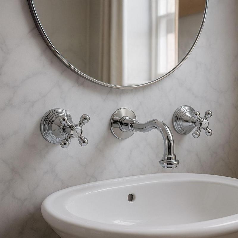 PB klasická vstavaná nástenná batéria s hviezdicovými rukoväťami, výtok 20 cm, chróm, 1208855072