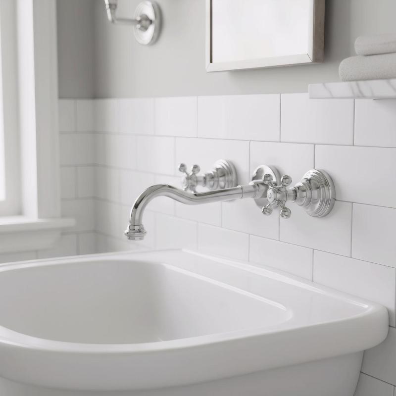 PB klasický vstavaný nástenný kohútik s hviezdicovými rukoväťami, 25 cm výtok, chróm 1208855112