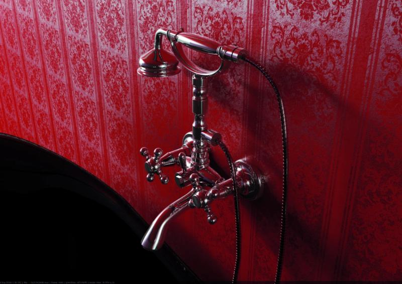 PB klasická batéria na montáž na vaňu s gombíkmi Chróm vrátane ručnej sprchy 1208855152