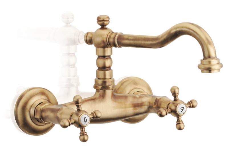 PB klasická batéria na vaňu s hviezdicovými rukoväťami vrátane ručnej sprchy RVS 1208855262