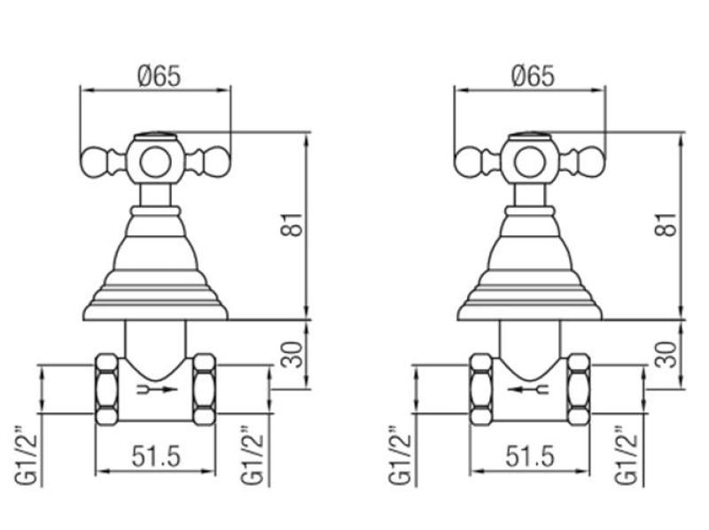 PB klasická vstavaná sprchová sada s hviezdicovými rukoväťami Bronz 1208855342