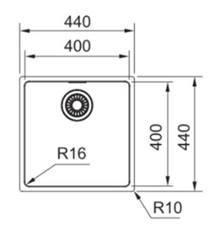 Franke Maris MRX 210.40 nerezový drez 40x40 na rovný povrch 1270527749