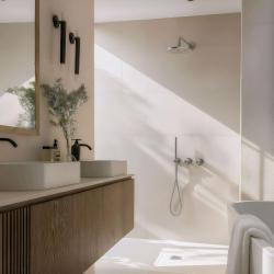 Waterevolution Flow vstavaná sprchová súprava s termostatom, dažďovou sprchou a ručnou sprchou z masívnej nehrdzavejúcej ocele 1208889792