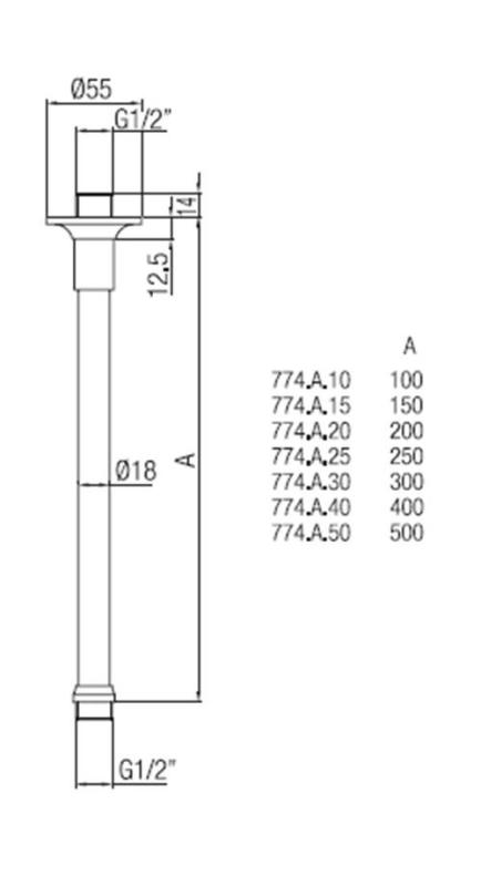 PB klasické sprchové stropné rameno nerezová oceľ 30cm 1208898962