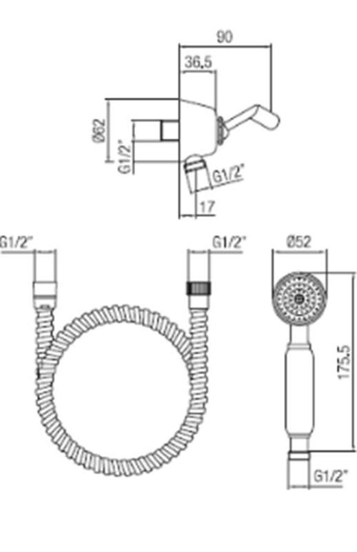 PB klasická ručná sprcha so závesným háčikom chróm 1208899052