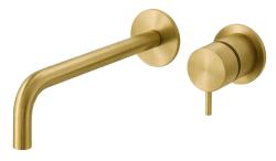 Waterevolution Flow Vstavaná umývadlová batéria z leštenej mosadze s výtokom 21 cm T116BLE-21