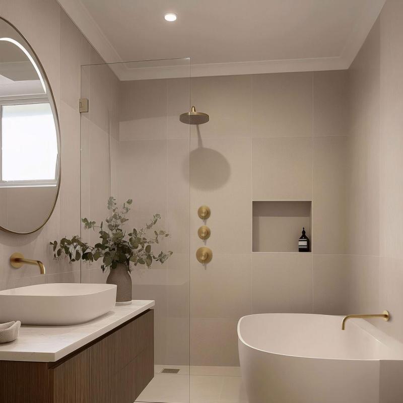 Waterevolution Flow vstavaný sprchový termostat s 2 uzávermi z brúseného mosadzu 1208916452