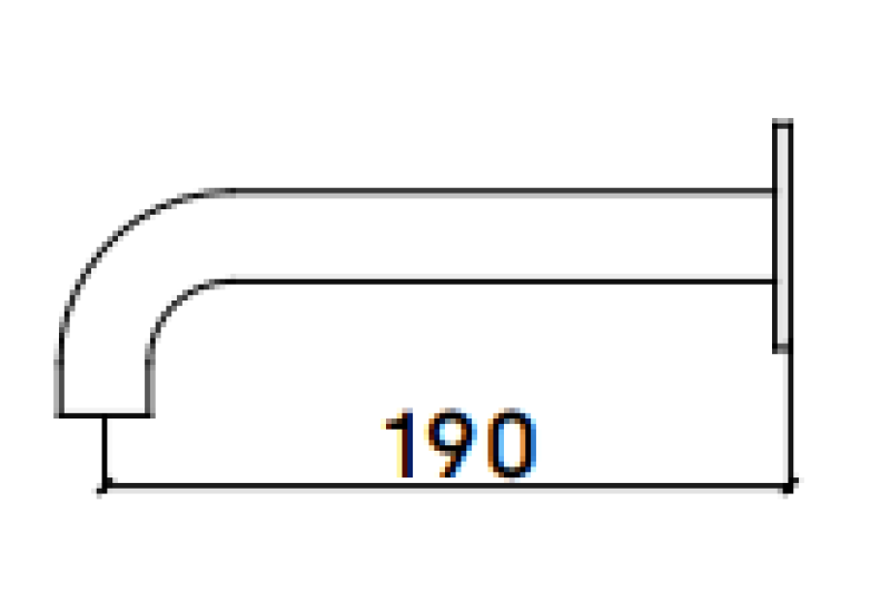 Waterevolution Flow hrubý výtok matná čierna 19cm T167119PR