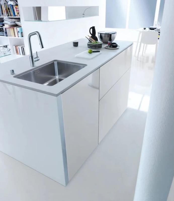 Franke Kuchynská batéria Kubus s výsuvnou sprchovou hlavicou, nehrdzavejúca oceľ 115.0529.207