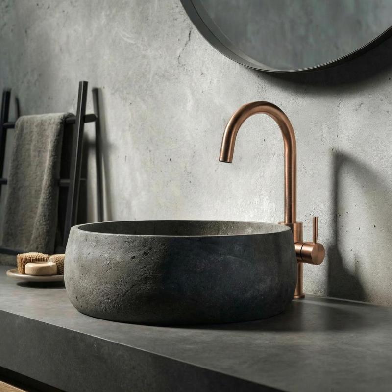 Waterevolution Flow umývadlová batéria vysoký model PVD brúsená meď T1121FUCPE