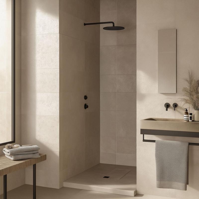 Waterevolution Flow vstavaná sprchová termostatická batéria s 1 uzatváracím ventilom, matná čierna 1208920977