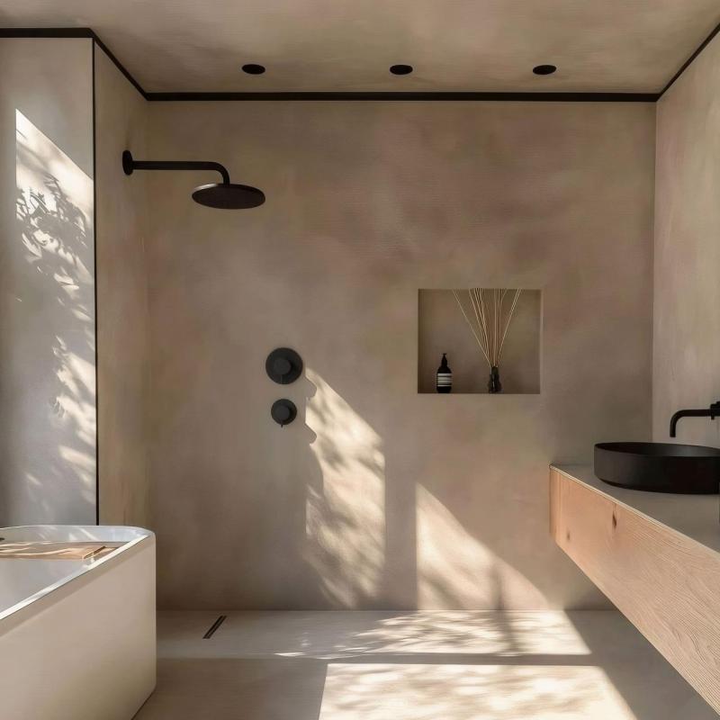 Waterevolution Flow vstavaný sprchový termostat s 1 prepínacím ventilom matná čierna 1208920978