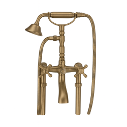 PB Voľne stojaca vaňová batéria nostalgická hviezdicové gombíky Bronz 6000