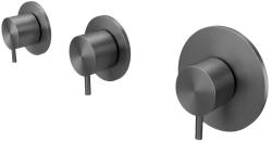 Waterevolution Flow vstavaná sprchová termostatická batéria s 2 uzatváracími ventilmi gun metal 1208948847