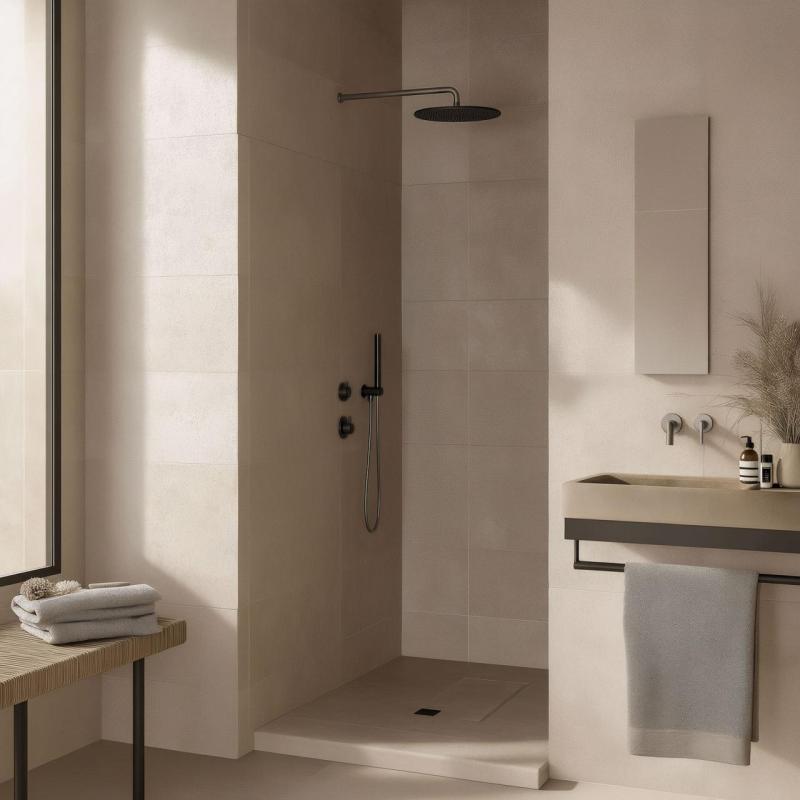 Waterevolution Flow vstavaný sprchový termostat s 1 prepínacím ventilom, gun metal 1208948849