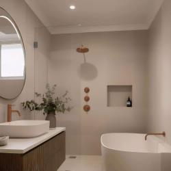 Waterevolution Flow vstavaný sprchový termostat s 2 uzatváracími ventilmi PVD brúsená meď