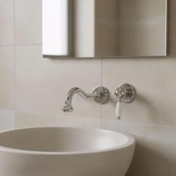 PB nostalgická vstavaná umývadlová batéria Vintage výtok 21 cm chróm