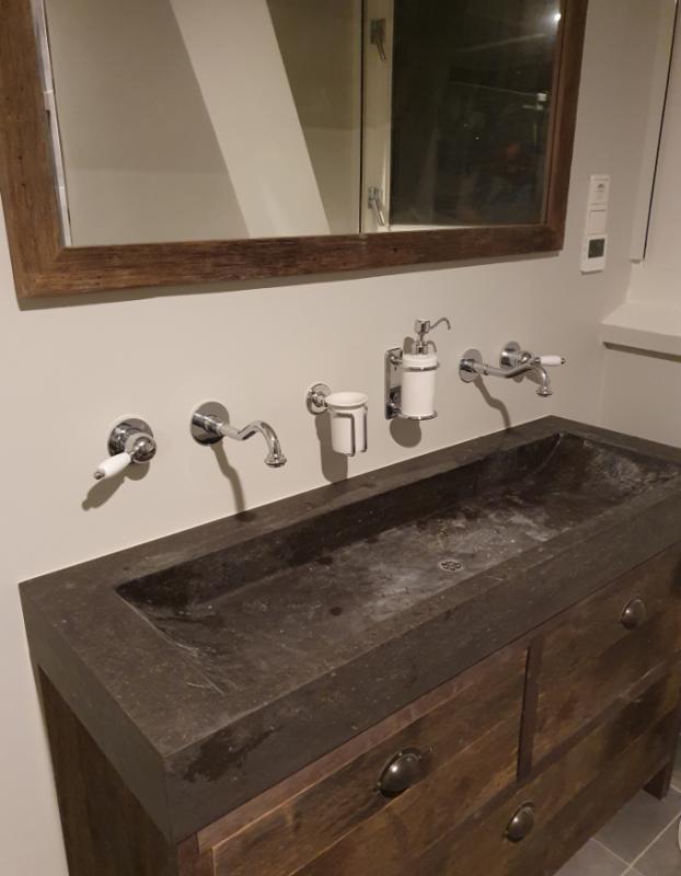 PB nostalgická vstavaná umývadlová batéria Vintage výtok 21 cm chróm