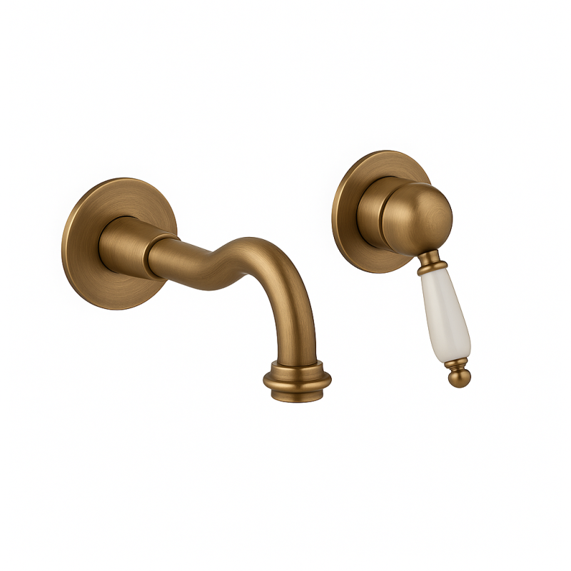 PB nostalgická vstavaná umývadlová batéria Vintage výtok 21 cm Bronz