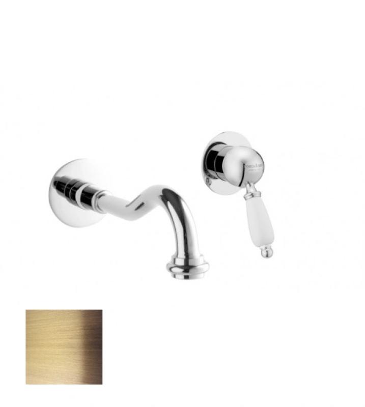 PB nostalgická vstavaná umývadlová batéria Vintage výtok 21 cm Bronz