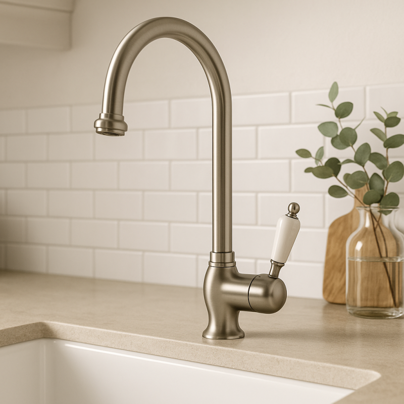 PB klasický kuchynský kohútik s jednou pákou a otočným výtokom 200 mm RVS 1208953115