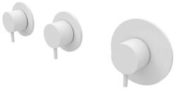 Waterevolution Flow vstavaný sprchový termostat s 2 uzatváracími ventilmi matná biela 1208953386