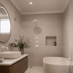 Waterevolution Flow vstavaný sprchový termostat s 2 uzatváracími ventilmi matná biela 1208953386