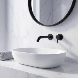 SB Round vstavaná umývadlová batéria matná čierna - 102 mm