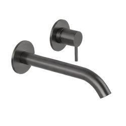 SB Round vstavaná umývadlová batéria gun metal PVD 162mm