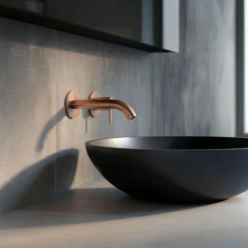 SB Round 316 vstavaná umývadlová batéria Kartáčovaná meď PVD 132mm