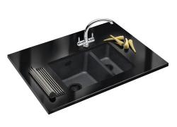 Franke Black čierny plastový drez 16x41 cm podstavba 1208953775