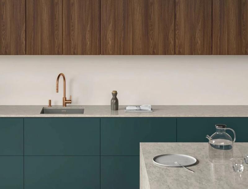 Franke medený kuchynský kohútik Eos Neo s výsuvnou sprchovou hlavicou PVD copper 115.0628.254